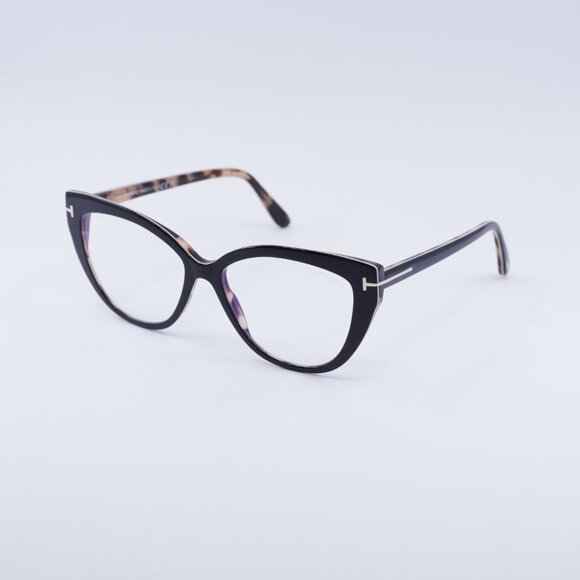 Tom Ford FT5673-B 005 Eyeglasses Black/Havana 54mm Cat Eye Frame - Picture 7 of 9